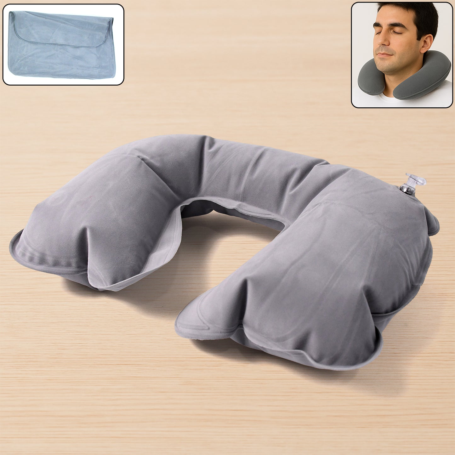 8540 Inflatable  Foldable Pillow U Shape Air Cushion Travel Pillow Travel Business Trip Neck Pillow For Long Trips Ideal For Men  Women Portable And Perfect For Backpacking Car Camping And Even Airplane Travel
