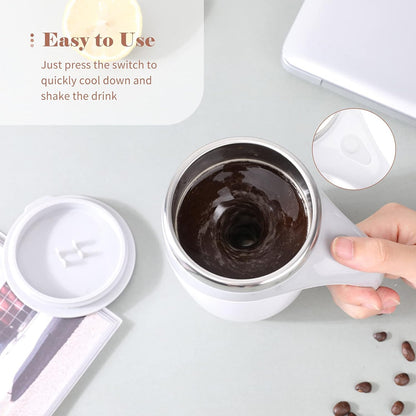 5545 Stirring Coffee Mug  Magnetic Stirring Coffee Cup  Stainless Steel Mug For Milk  Travel Mixing Cup  Self Stirring Coffee Mug Suitable For Coffee Milk Hot Chocolat  Battery Operated ( Battery Not Included )